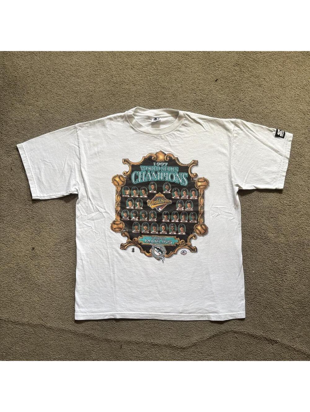 Vintage Heavyweight 1997 Florida Marlins MLB World Series Champions Tee